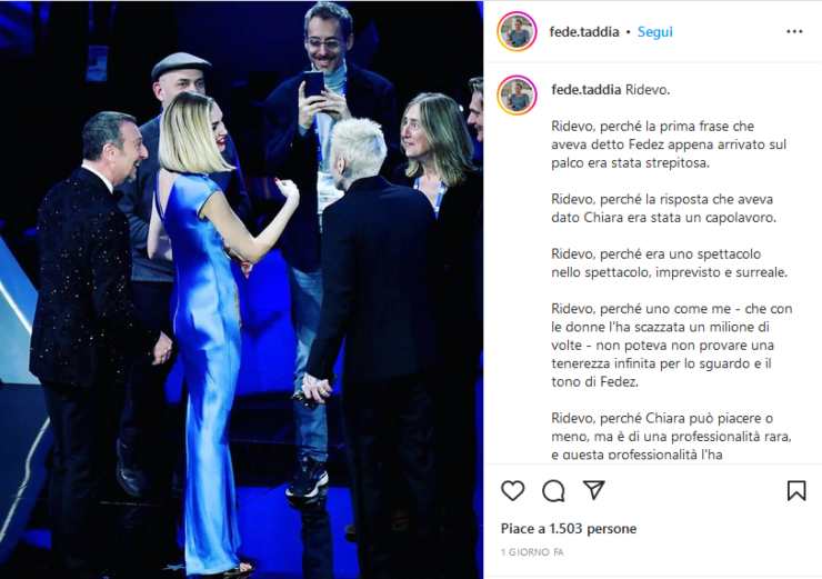 Lite tra Fedez e Chiara Ferragni a Sanremo, spunta l'audio 