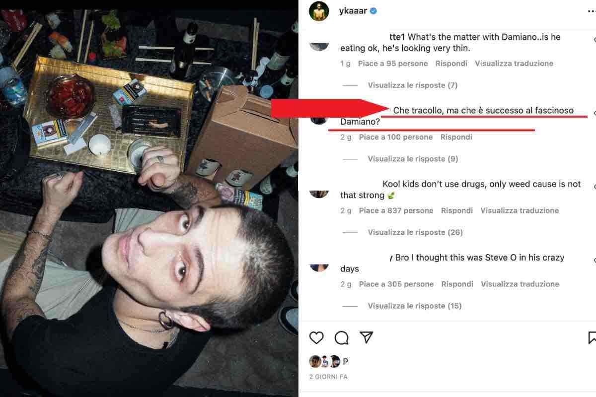 Damiano maneskin salute fan commento