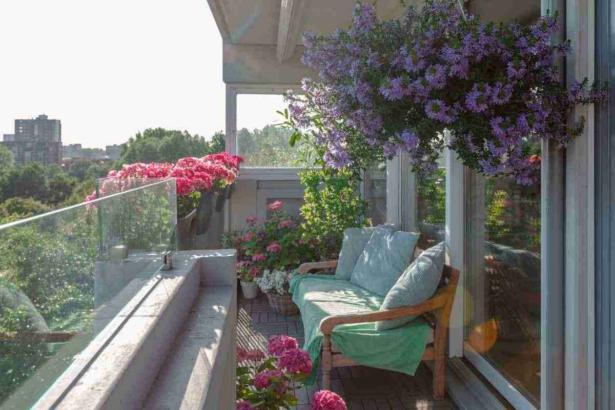 Piante sul balcone