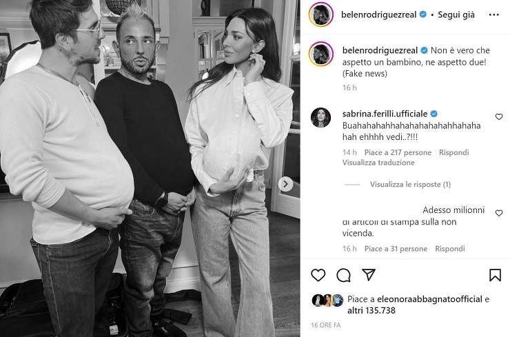 belen rodriguez stefano de martino incinta terzo figlio