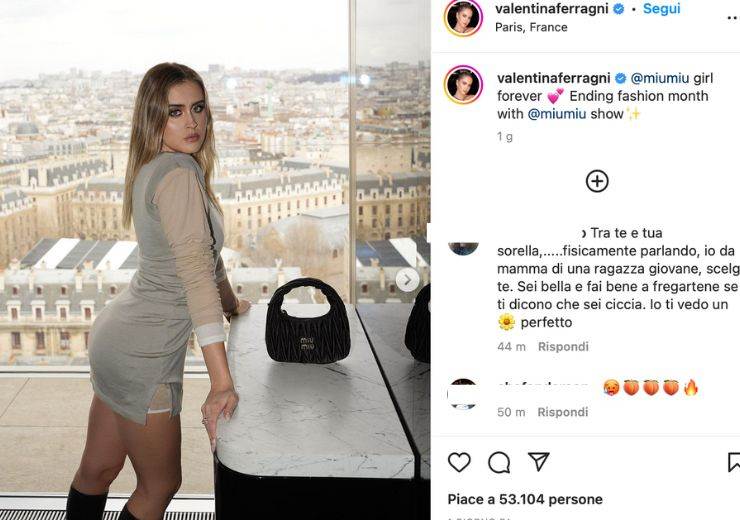 Valentina Ferragni il commento non lascia dubbi