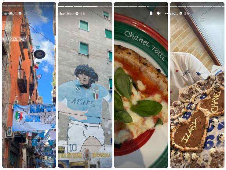 il viaggio di chanel totti a napoli