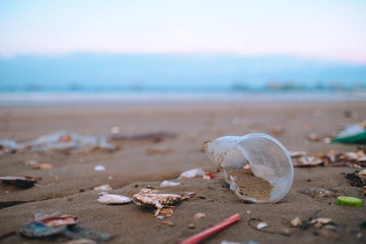 Dischi di plastica sulle spiagge