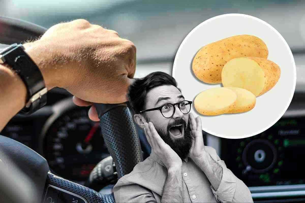 trucco della patata in macchina