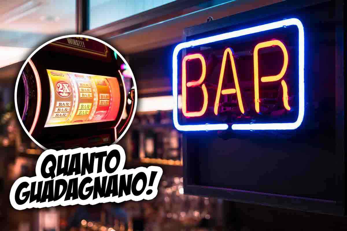 I guadagni di un bar con le slot machine