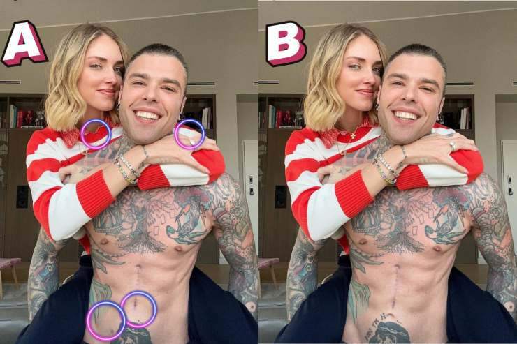 dettagli nascosti foto fedez chiara ferragni 