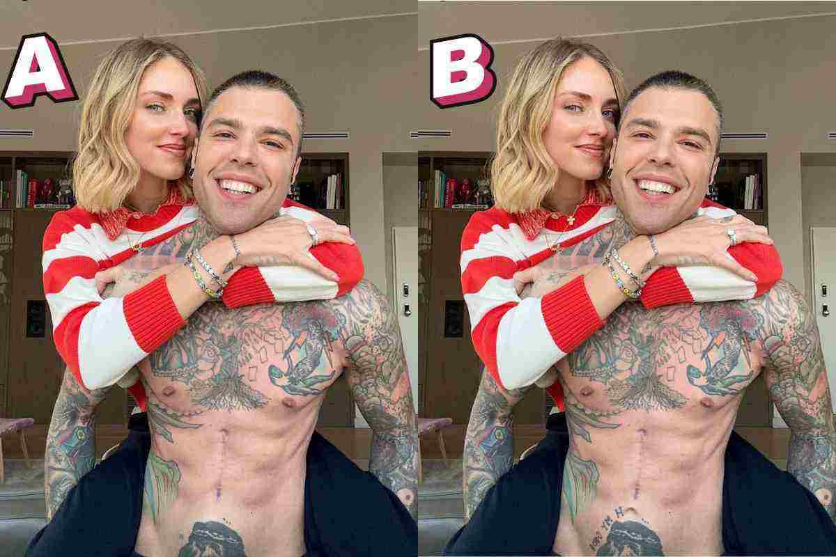 dettagli nascosti foto fedez chiara ferragni