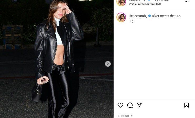 Elisabetta Canalis outfit biker