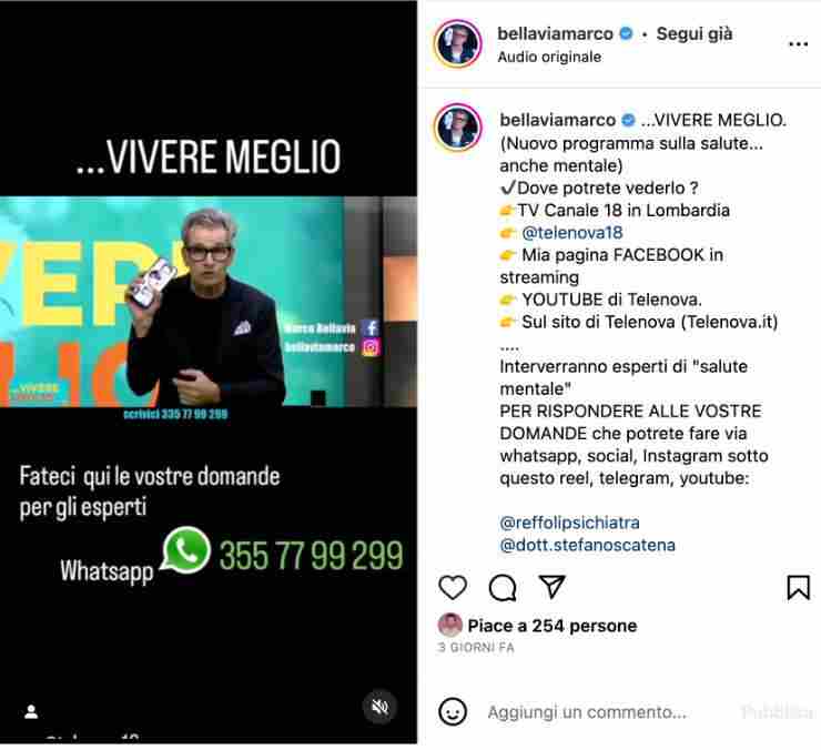 Marco Bellavia GF Vip nuova vita