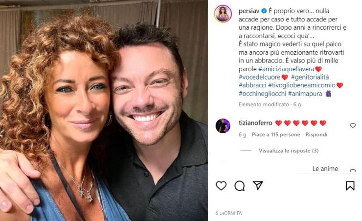 valentina persia incontra tiziano ferro